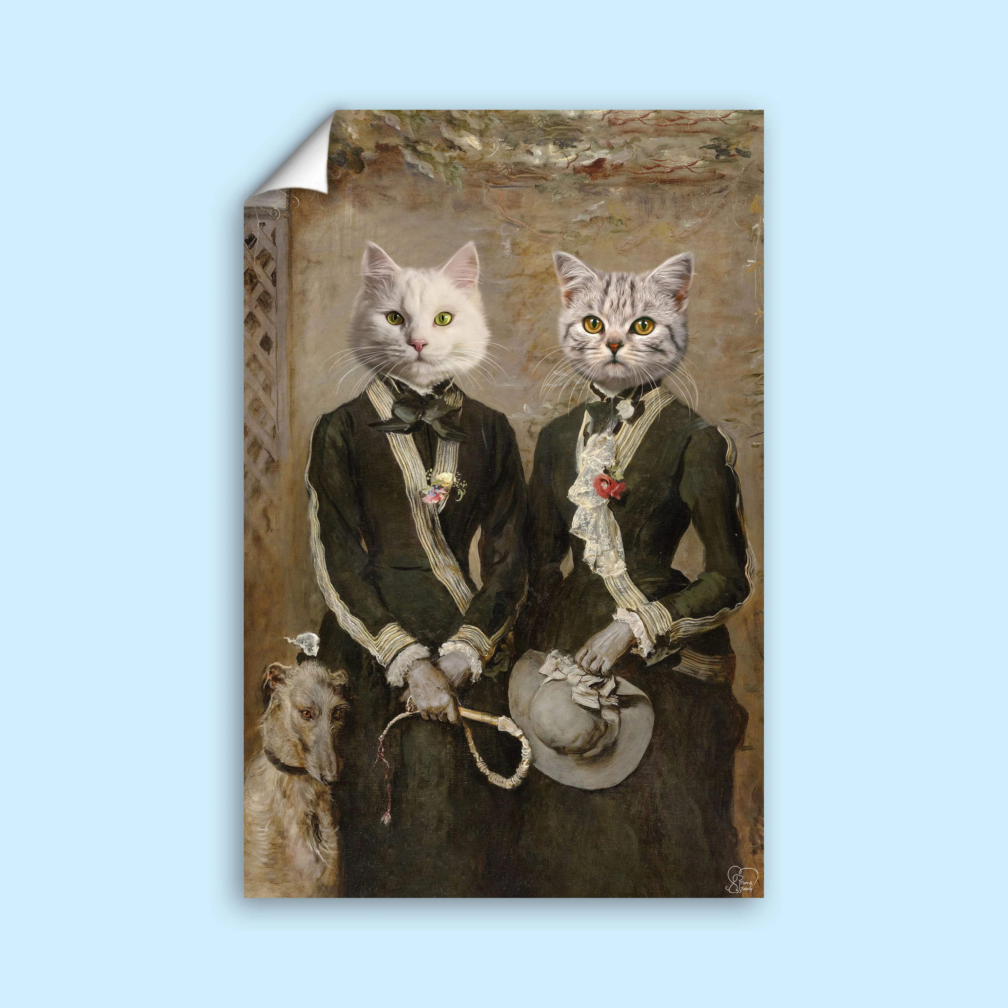 Victorian Twins - Custom Pet Portrait